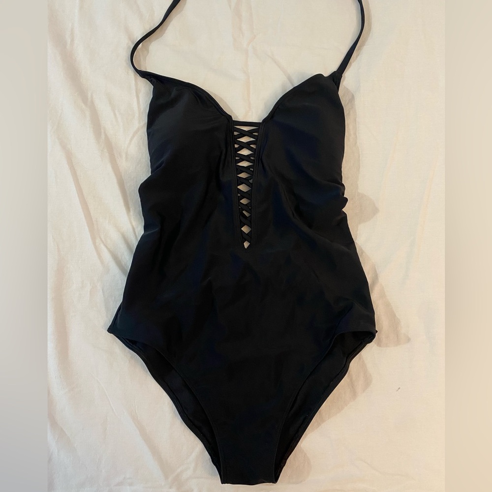 Black One Piece Bathing Suit